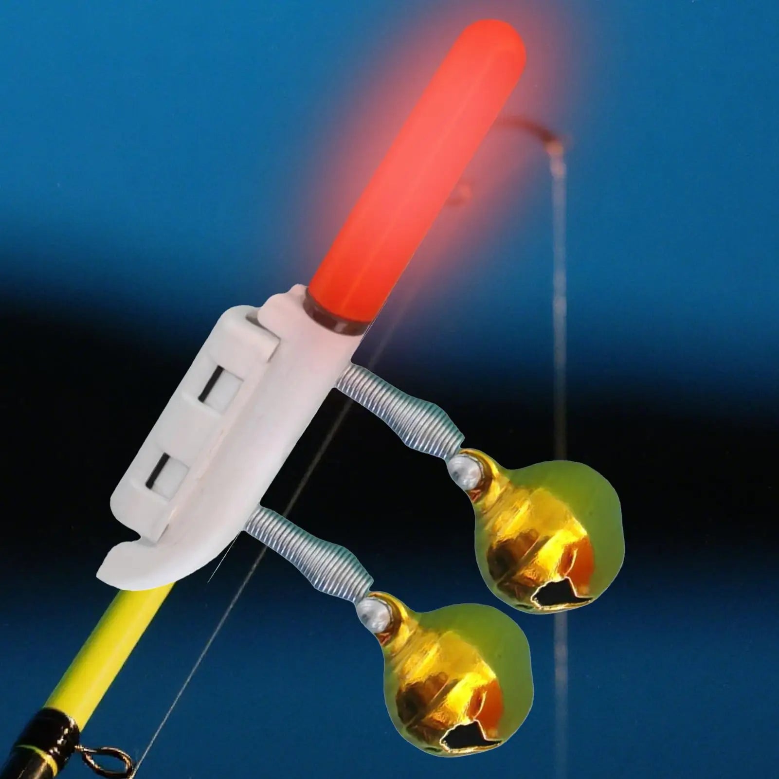 Fishing Rod Light Clip Fishing Light Stick Rod Bell USB Charge Luminous Tackle Night Bright Lamp Fish Bell Alarm Indicator Rings Qme
