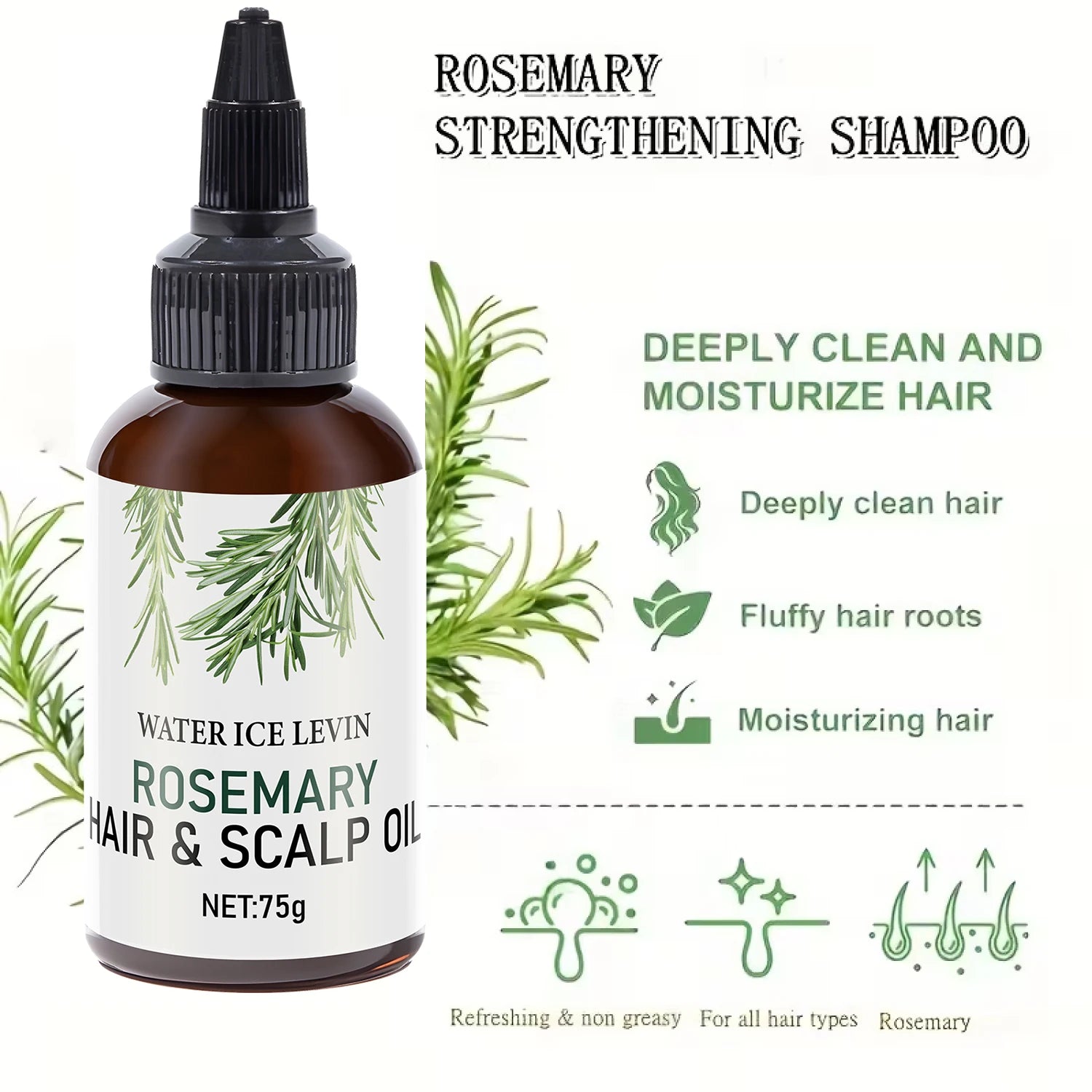 Hair & Scalp Oil with Biotin & Keratin, Rosemary Oil for Deep Moisture & Repair, Nourishing Treatment for All Hair Types Qme