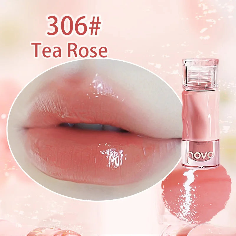 Water Glossy Lip Gloss - Hydrating Lip Glaze,Long-Lasting Shine, Moisturizing,Not Easy To Fade,Lightweight Texture,Rich Color Qme 306