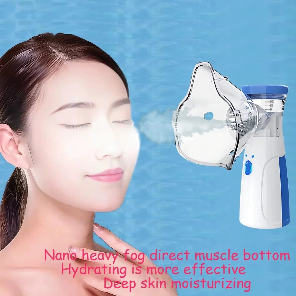 2-in-1 Nano Ion Facial Steamer with Water Tank Skin SPA Moisturizing Air Humidifying Nebulizer Sprayer Revitalize Beauty Device Qme