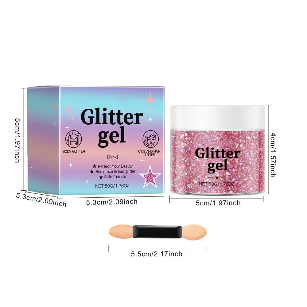 Eye Glitter Nail Hair Body Face Gel Natural Glitter Makeup Eye Glitter Face Body Lip Glitter Eyeshadow Polarizing Stage Makeup Qme Pink China Mainland