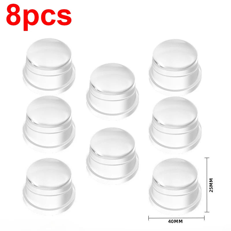 1-8Pcs Clear Soft Silicone Door Stopper Anti Collision Wall Guard Adhesive Rubber Bumper Protector For Door Handle Cabinet Qme 8pcs