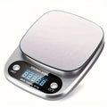 High Precision Kitchen Scale 10kg Electronic Jewelry Food Baking Scale Multifunction Measuring Tool Gram Scale Lcd Display Qme silvery 10Kg