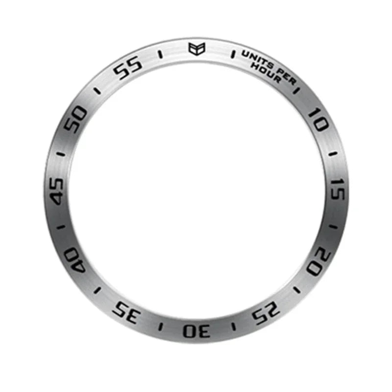Metal Bezel For Samsung Galaxy Watch 6/5/4 40mm 44mm Time/Speed Scale Frame Protective Ring Watch 6 Classic 47mm 43mm 46mm 42mm Qme silver-A Galaxy4 classic 42mm