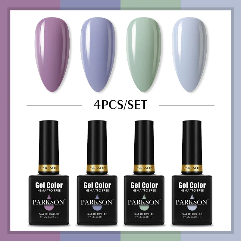 PARKSON Macaroon Series Gel Nail Polish LED UV Summer Solid Semi