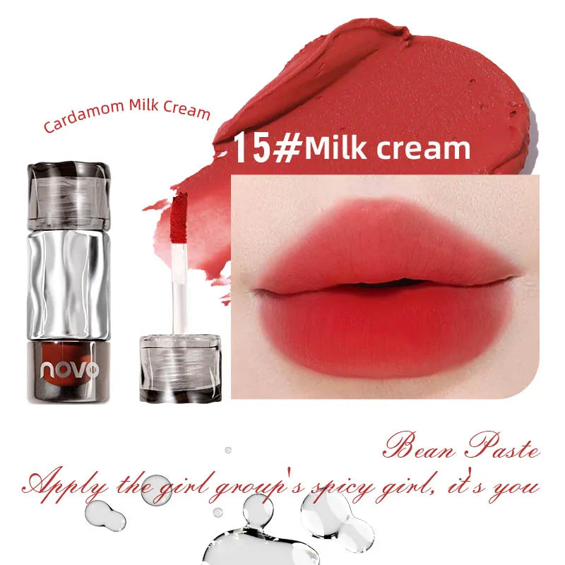 Waterproof Matte Lipstick, Long-Lasting Wear Non-Stick Cup Lip Gloss, Velvet Like Matte Texture, Suitable For Daily Qme 15