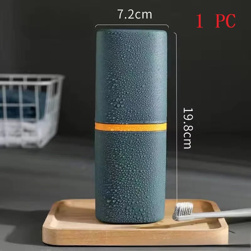 1pc Toothbrush Travel Case Travel Toothbrush Holder Case Portable Travel Toothbrush Case For Traveling Camping Business Trip Qme Dark blue