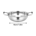 Seafood Stainless Steel Korean Style Pot Double Ear Soup Instant Noodles Gold Thick Durable Reinforced Bottomed Dry Pot Qme WHITE