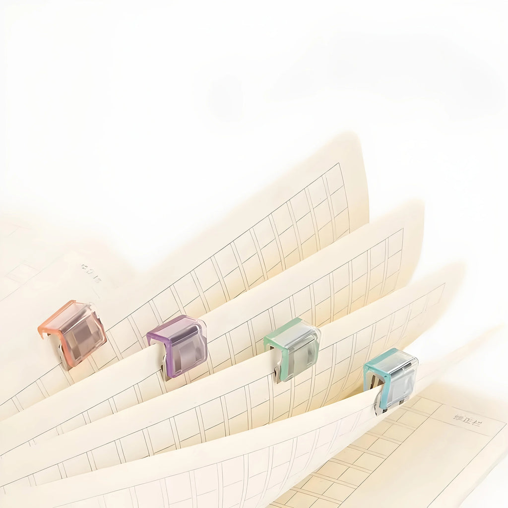 10-Piece Clear Page Holder - Durable Plastic Bookmark Holder for Office, Study and Reading - Perfect Gift for Students and Lover Qme
