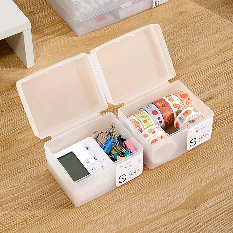 Photo Card Storage Box Desktop Cosmetic Organizers Transparent Qme
