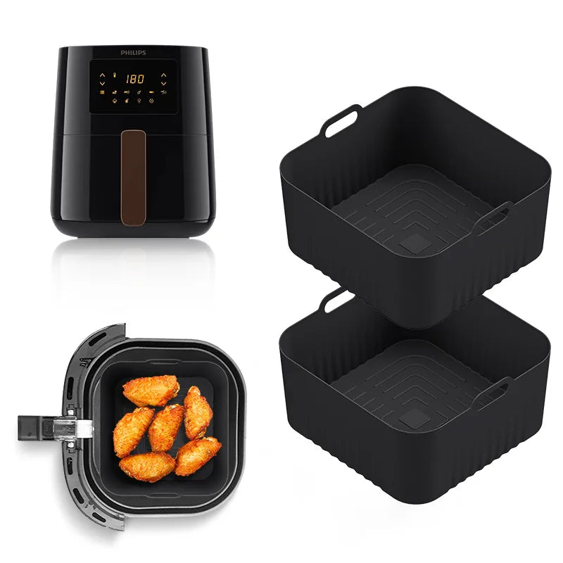 Silicone Air Fryer Mould Philips HD9252 HD9200 HD9255 Accessories 4 Qme