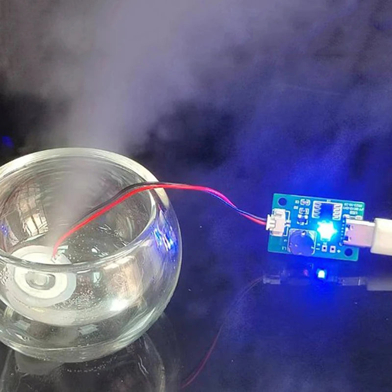DC 5V Switchable Four Spray Humidifier Module Atomization Control Board DIY Ultrasonic Atomizer TYPE - C Interface. Qme