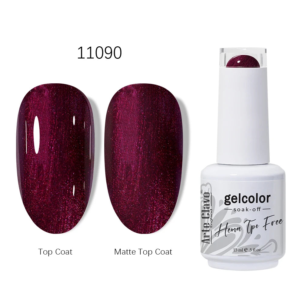 Arte Clavo Red Series Gel HEMA TPO Nail Polish Winter Dark Art Qme