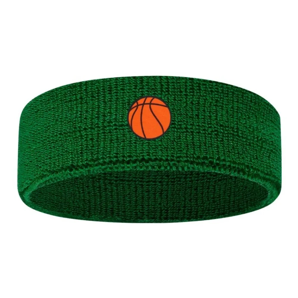 Sweat Absorbing Cartoon Sports Headband Polyester Wicking Hairband Qme