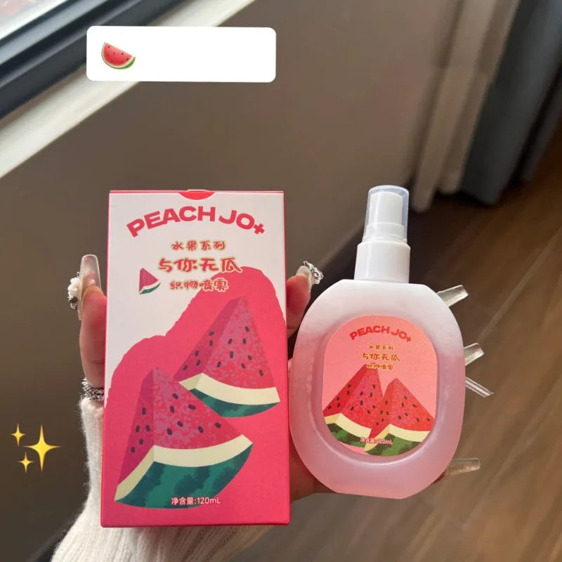 Fruit Pear Peach Grape Fragrance Clothing Deodorizer Spray Lasting Light Fragrance Deodorants Perfume Air Freshener Liquid 120ml Qme watermelon