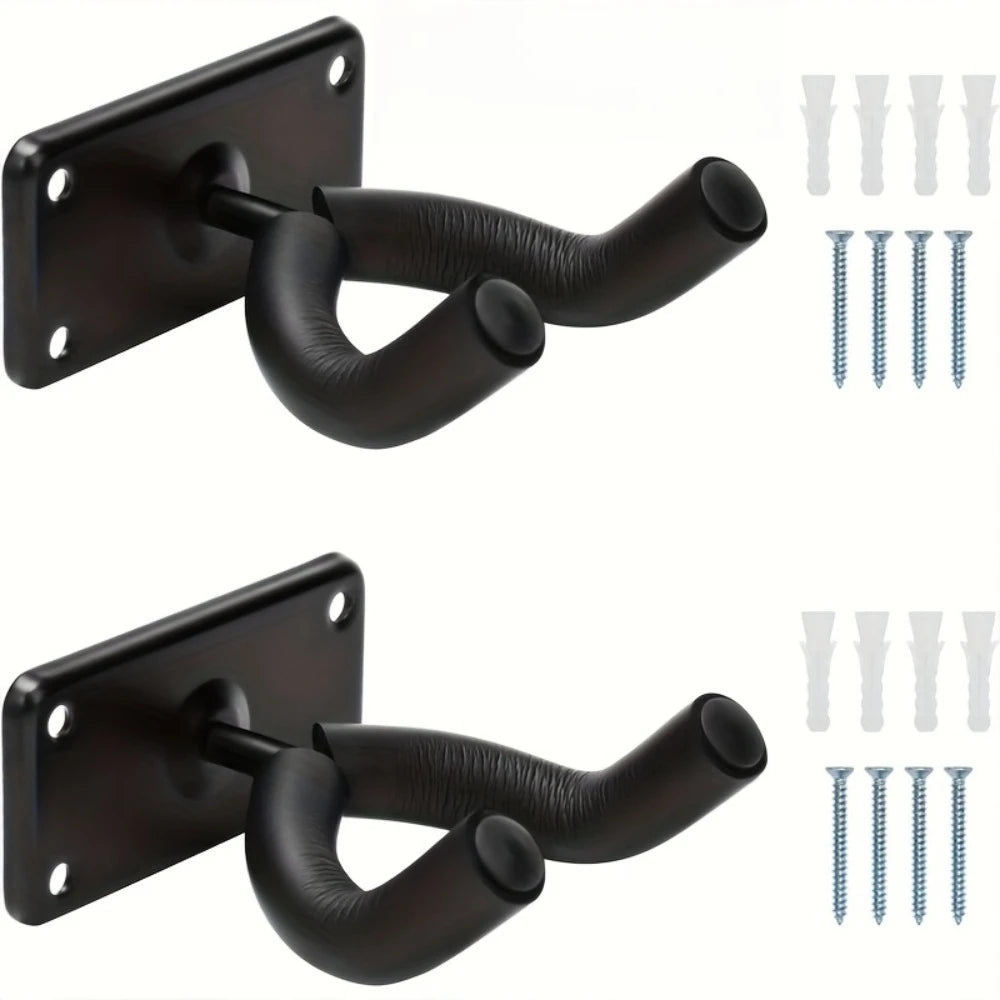 Skateboard Wall Hanger, Bracket, Suitable for Skateboard Guitar Long Board Skiboard and Display Stand, Equipped with Screws Qme 2pcs