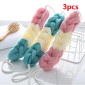 Colour Block Bath Balls Bath Strips Bath Towels Adult Back Rubbing Bath Towels Mud Rubbing Bath Towels Foam Mesh Qme 3pcs Color Random