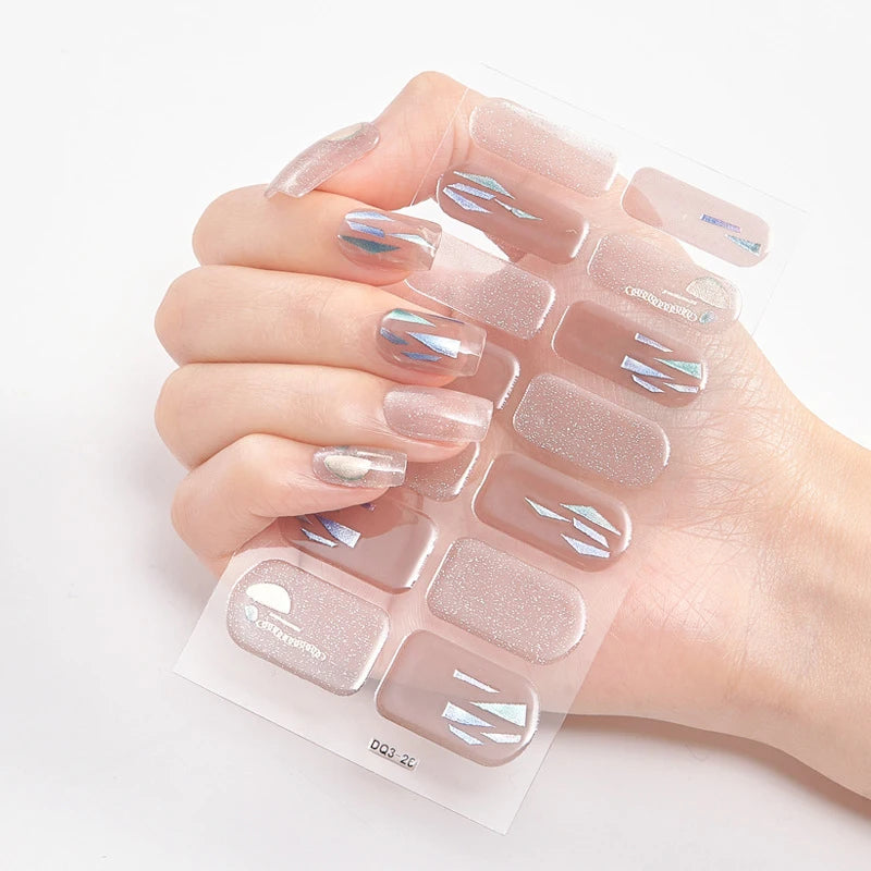 Nail Stickers Fashion Polish Self Adhesive Manicure Decoracion Strips Qme