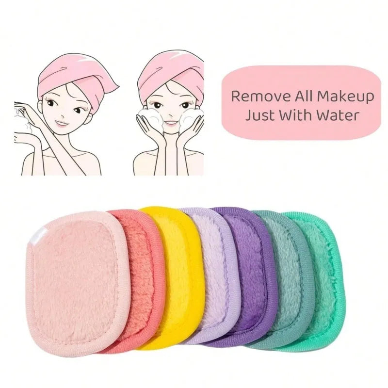 Makeup Remover Facial Cleansing Tools Reusable Pads Microfiber Cloths Qme