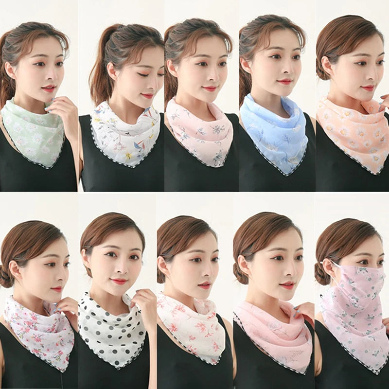 Women Mask Scarf Sun Protection Outdoor Riding Dustproof Cycling Qme