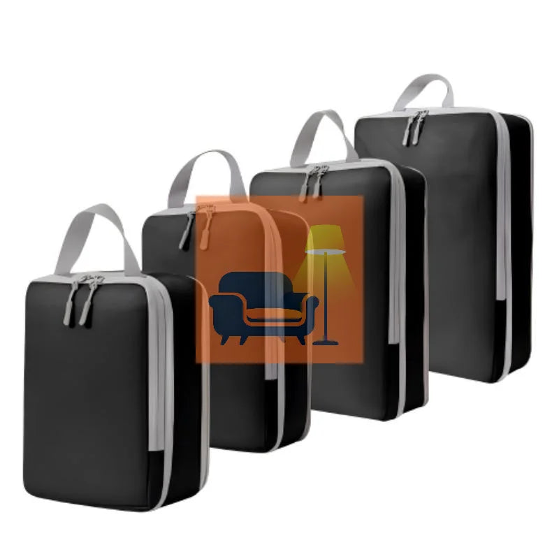 4pcs Cube Compression Travel Storage Bags Travel Box Breathable And Foldable Por Qme