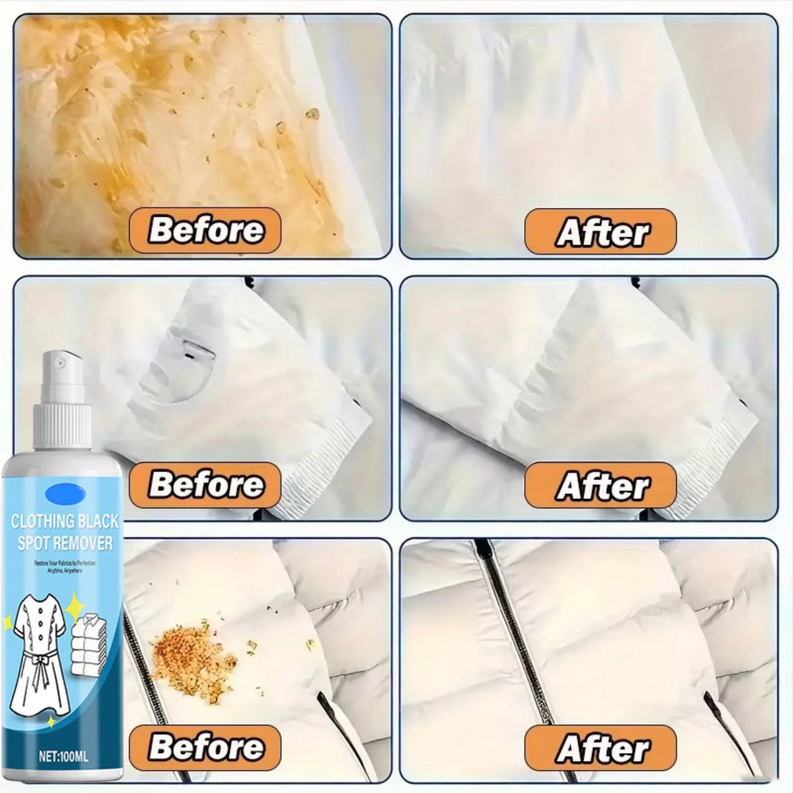 100ml Clothing Mold Remover Clothes Mold Sweat Stains Yellowing Mold Spots Mold Stains Clothes Quilts Cleaning Agent Qme