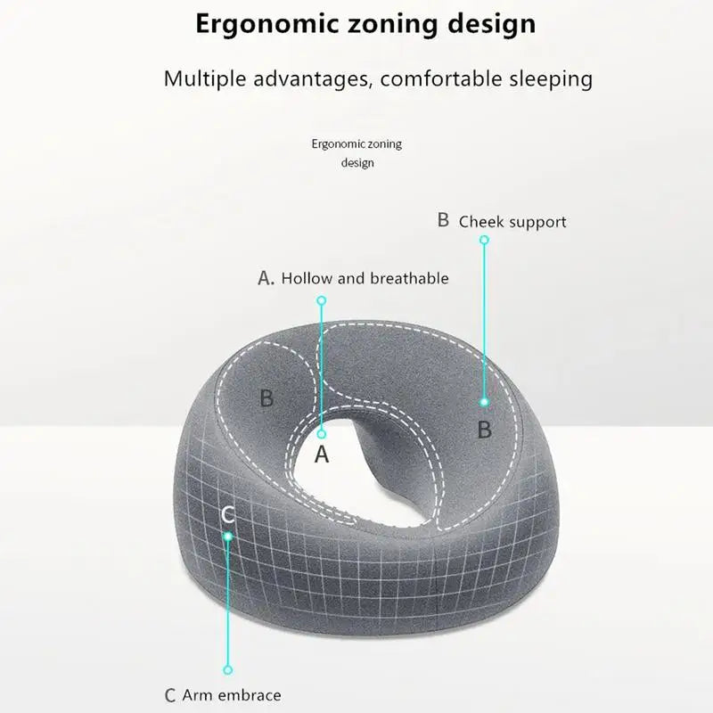 Face Down Pillow Prone Massage Cradle Cushion U Shaped Memory Foam Qme