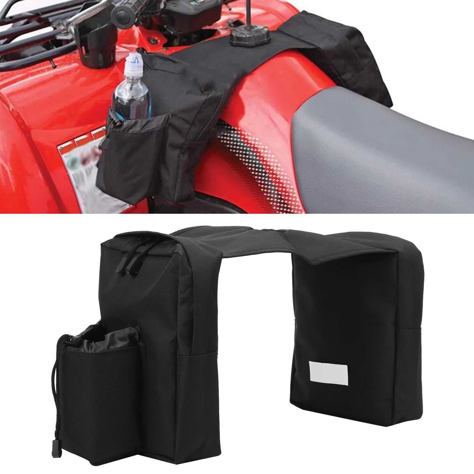 ATV Bag Oil Bag Motorcycle Front Saddle Bag Fuel Storage Pouch for ATV Dirt Bike Snowmobile Motorcycle Saddlebags Qme