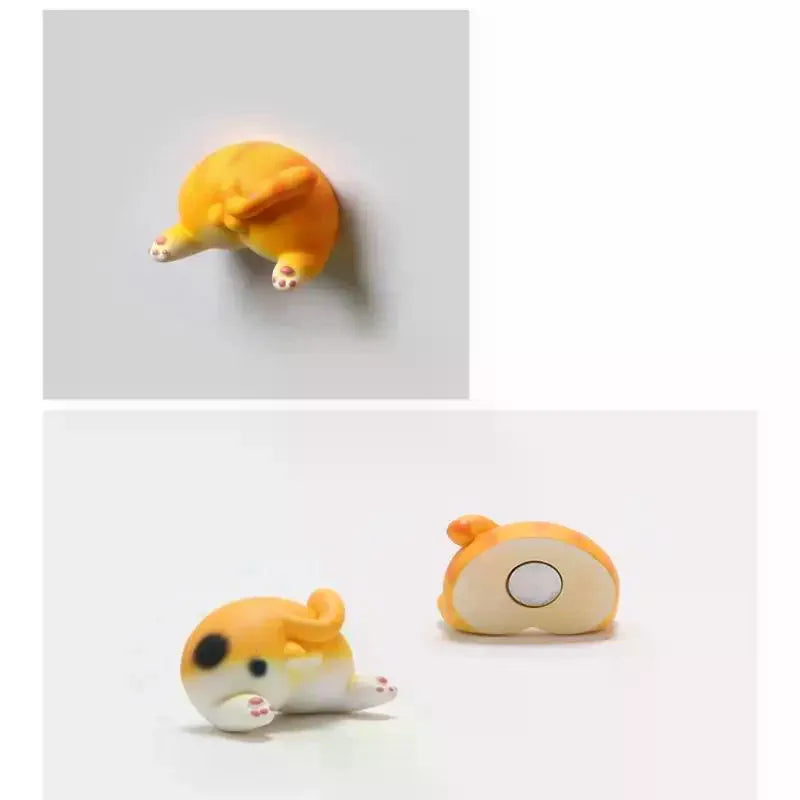 Cat Buttocks Refrigerator Magnets Cartoon Animal Photos Wall Cute Resin Magnets Car Refrigerator Decoration Accessories Qme