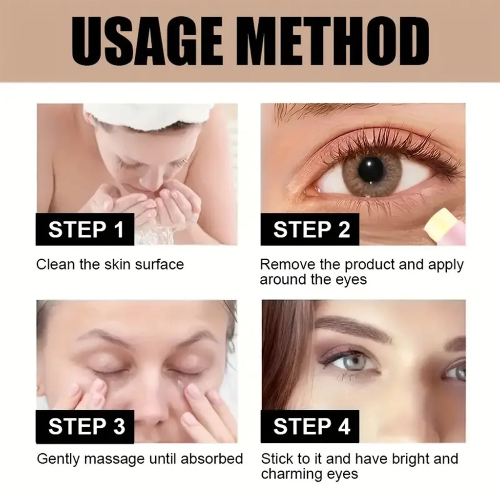 Caffeine eye cream stick nourishes the skin, improves fine lines, relieves eye bags and dark circles, and brightens the eye skin Qme