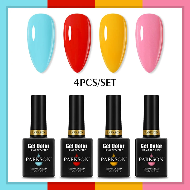 PARKSON Macaroon Series Gel Nail Polish LED UV Summer Solid Semi Qme ZH01