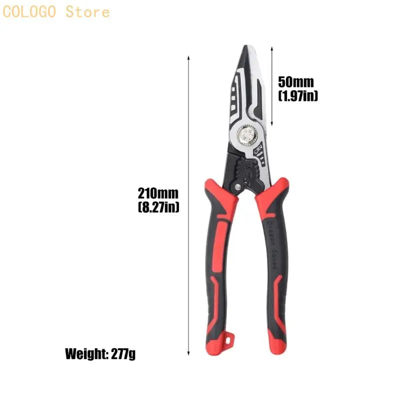 Wire Stripping Pliers Manual Hand Tool Pointed Grip Head Nonslip Qme