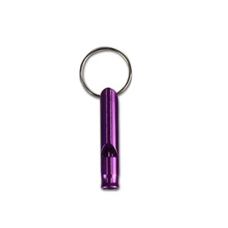 1 Small Multifunctional Aluminum Emergency Survival Whistle Keychain Qme Purple