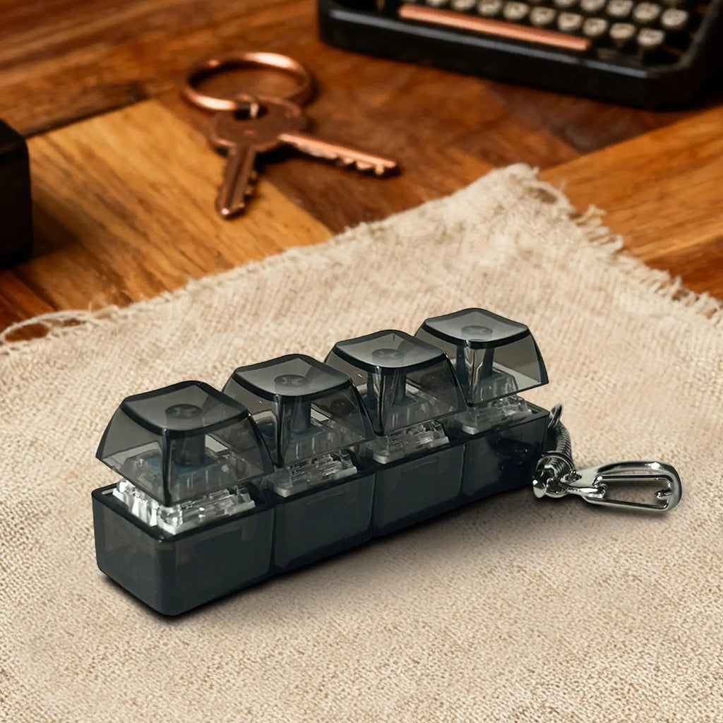 New Keyboard Keychain Fidget Toys Crystal Clicker Sensory Toy For Stress Relief Keyboard Keychain Fidget Gadget For Adults child Qme