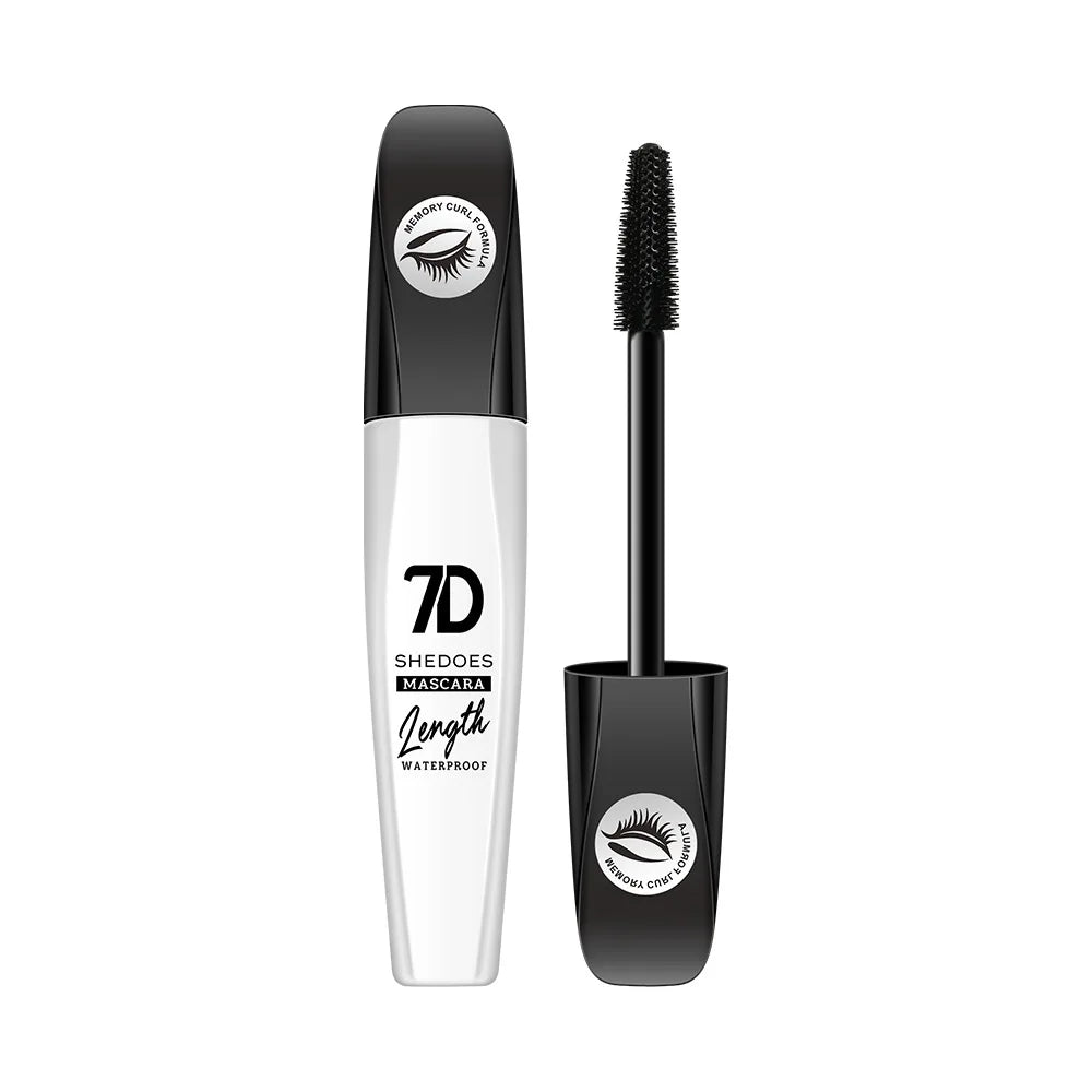1 2 7D Waterproof Mascara Long Lasting Smudge-proof Non-flaking Qme 1pcs