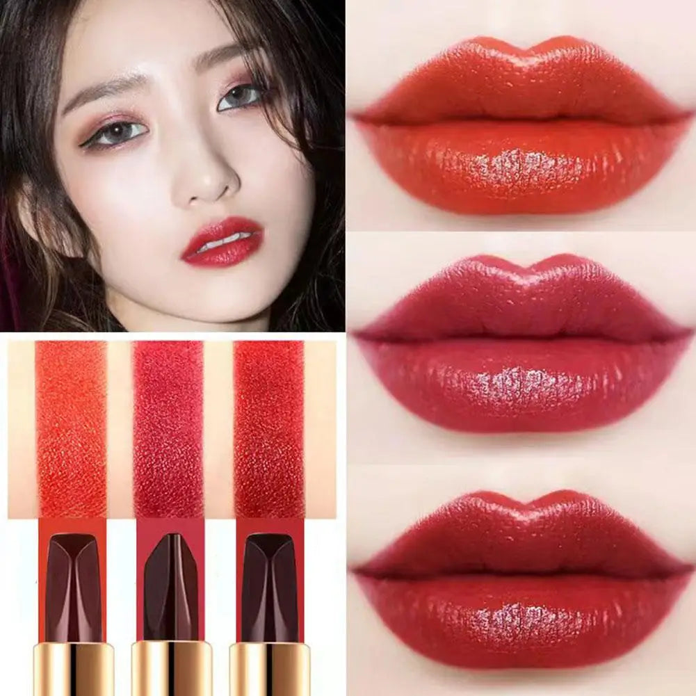 2PCS Aloe Vera Tricolor Color Changing Tint Lipstick Lasting Moisturizing Discolored Lip Gloss Aloe Vera Lip Balm Non-Stick Cup Qme
