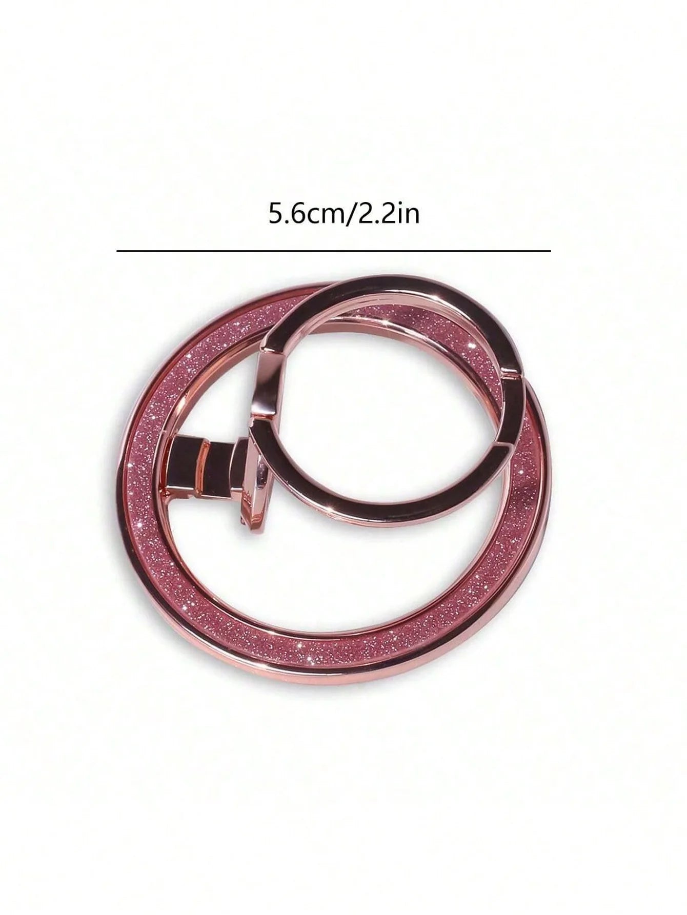 Ring-shaped Magnetic Phone Holder Zinc Alloy Double-ring Foldable Qme