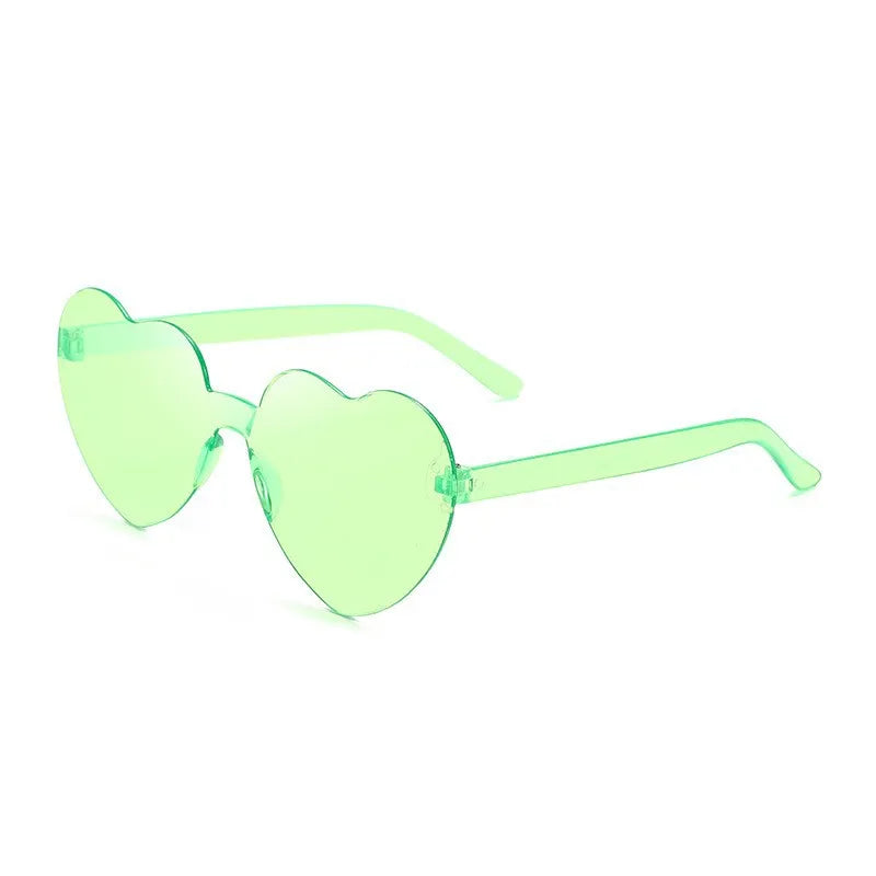 Heart Sunglasses Retail /Wholesale 5-15PCS Wedding Bachelorette Bridesmaid Beach Party Multi-Color Photo Props Gifts Qme SunglassesFGreen 10PCS