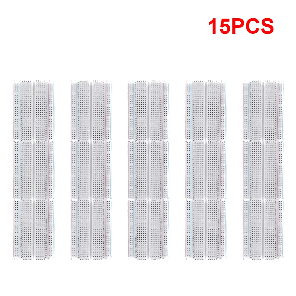 DIY Mini Bread Board Spliceable Universal Test Protoboard 400 Tie Points Solderless PCB Breadboard for Bus Test Circuit Board Qme 15PCS