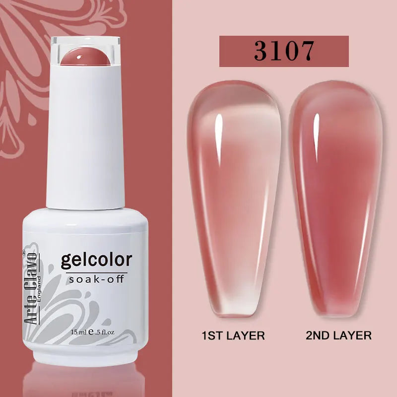Arte Clavo Jelly Gel Polish Translucent Manicuring UV Nail Semi