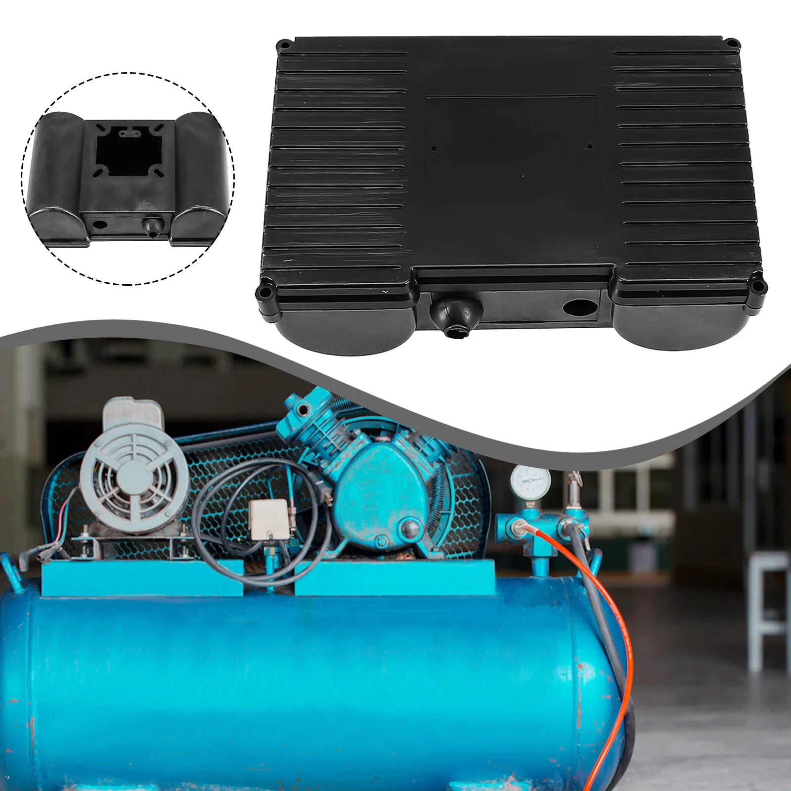 Air Compressor Capacitor Box Motor Junction Box 220V Single Phase Shells For 1.1KW/1.5KW/2.2KW Air Compressor Motors Qme Default Title