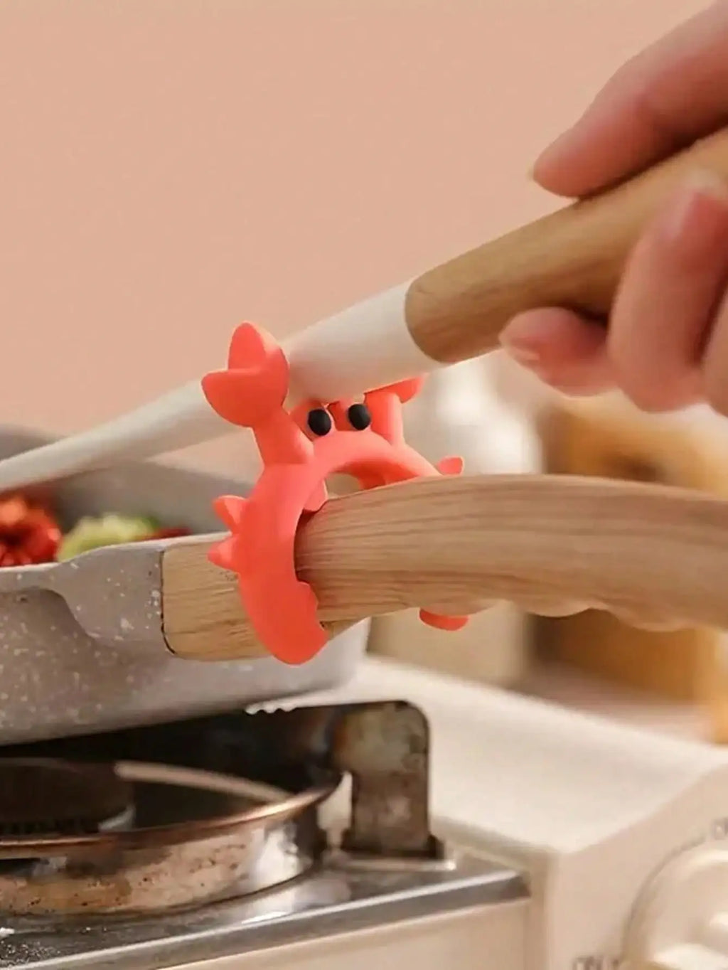 1 2 3 Crab Shaped Silicone Spatula Holder Kitchen Utensil Placement Qme