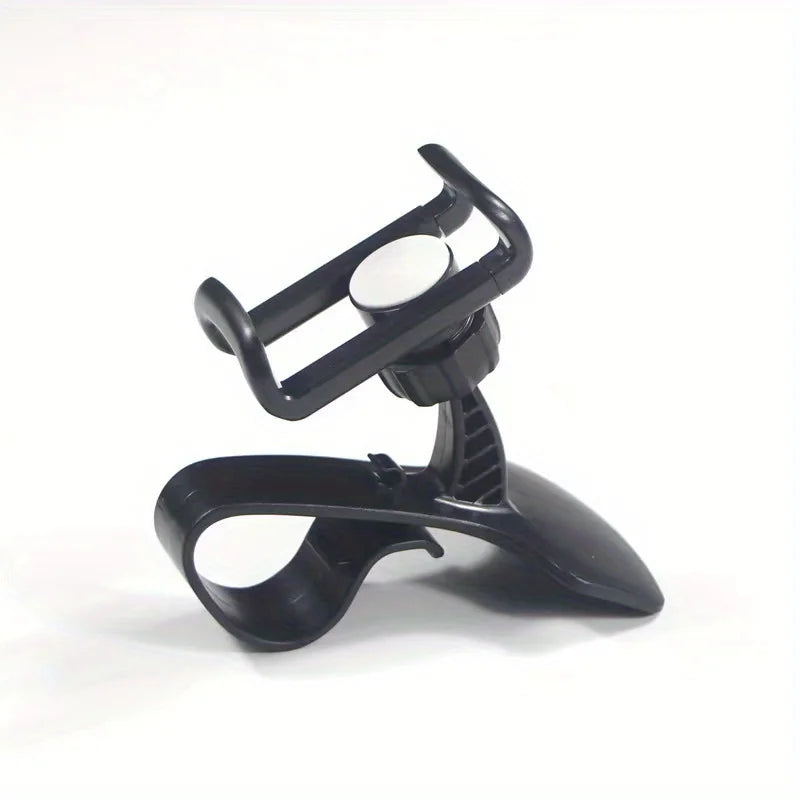 Car Phone Holder Easy Clip Mount Stand Panel Dashboard GPS Navigation Multi-Functional Bracket Holder For IPhone Xiaomi Qme black