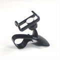 Car Phone Holder Easy Clip Mount Stand Panel Dashboard GPS Navigation Multi-Functional Bracket Holder For IPhone Xiaomi Qme black