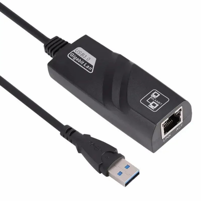10/100/1000Mbps USB 3.0 USB 2.0 Wired USB TypeC To Rj45 Lan Ethernet Adapter Network Card for PC Macbook Windows 10 Laptop Qme