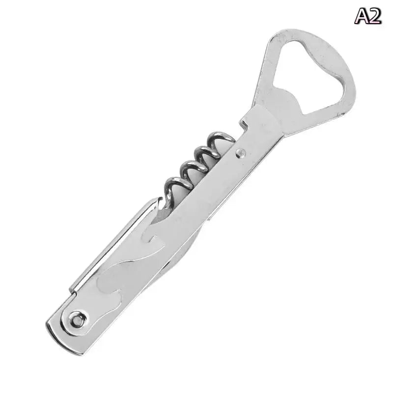 Portable Wooden Stainless Steel Folding Tool Knife Corkscrews Red Wine Opener Multifunctional Outdoor Tool Bar Accessories Qme A2