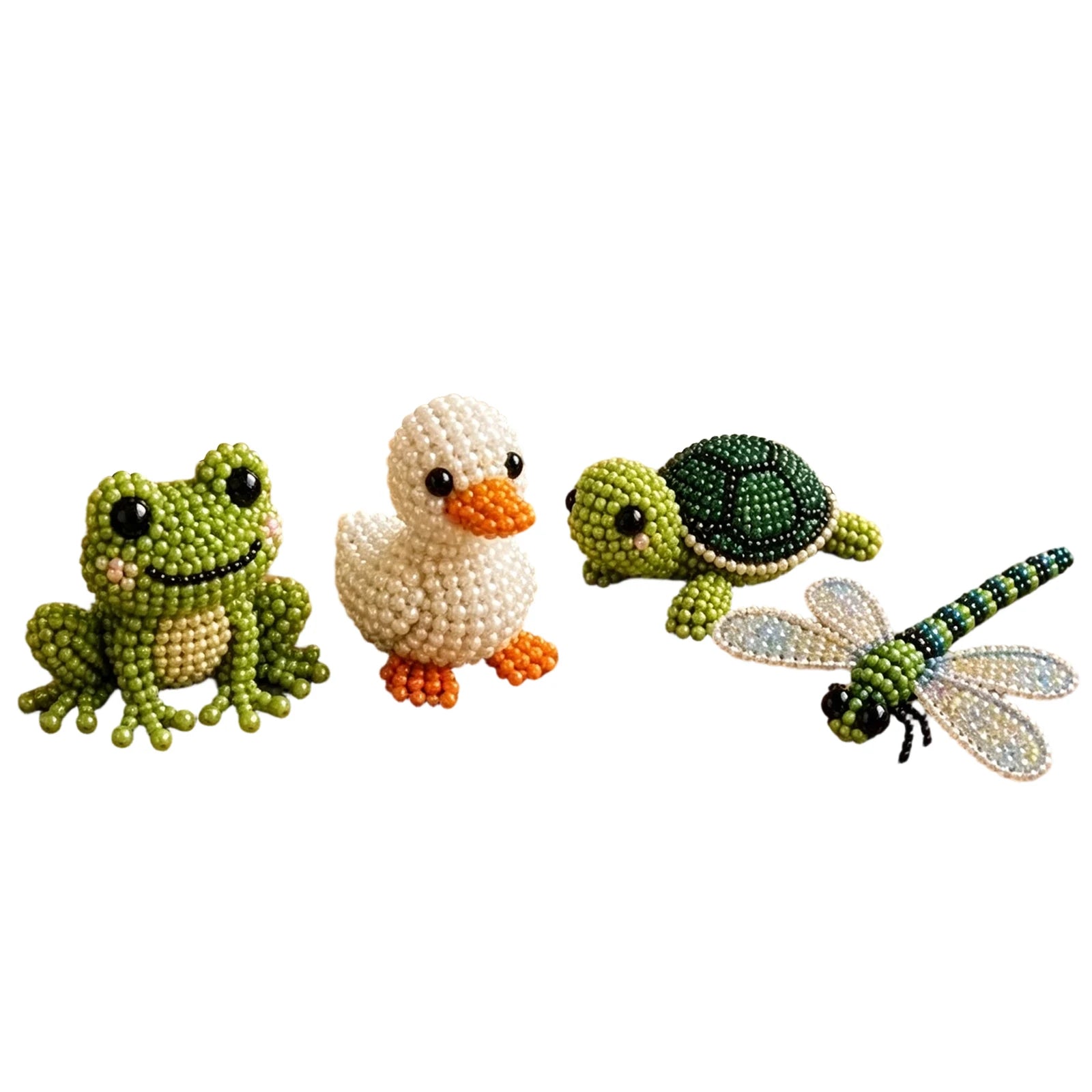 Cute Farm Animal Bead Craft Kit Diy 3d Beaded Ornament Set Perfect For Home Decor Keychains & Gift Giving Easy Craft Qme Style 5