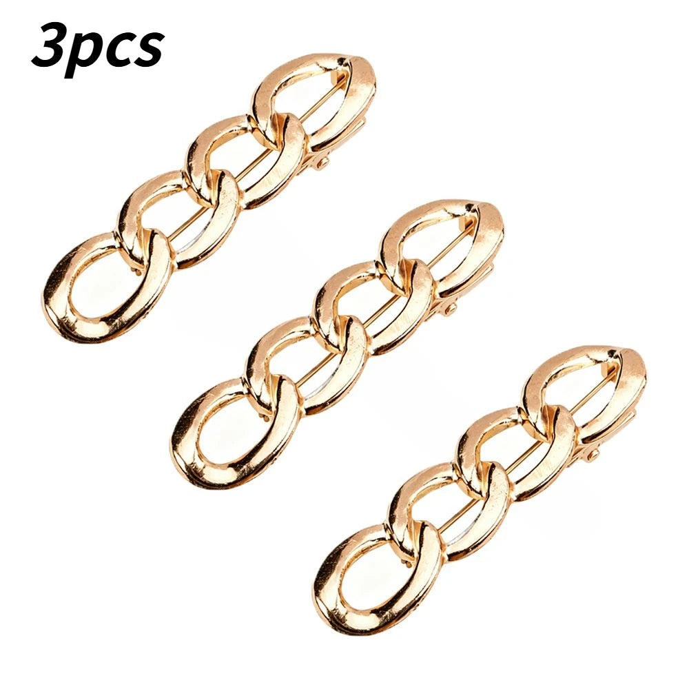 Alloy 4-in-1 No Sew Waist Adjust Buckle Snap Fastener 1/3Pcs For Jeans Dresses Sleeves Widely Fit Daily Clothing Waistbands Qme Gold 3PCS