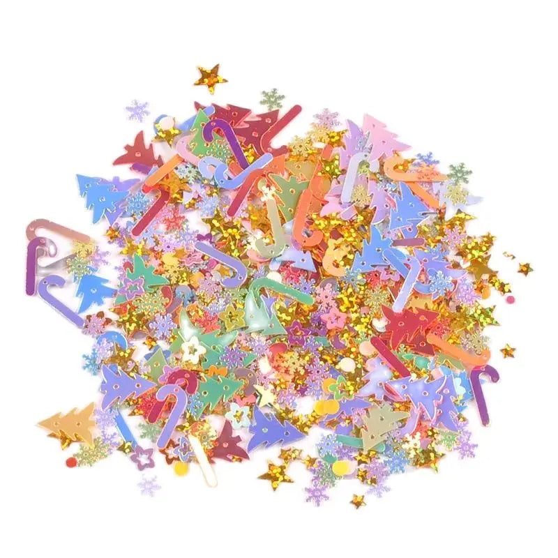 20g 7-17mm Mixed Snowflakes/Christmas Tree/Star PVC Confetti Tinfoil Sequins For Xmas Holiday Party Table Decoration c3762 Qme