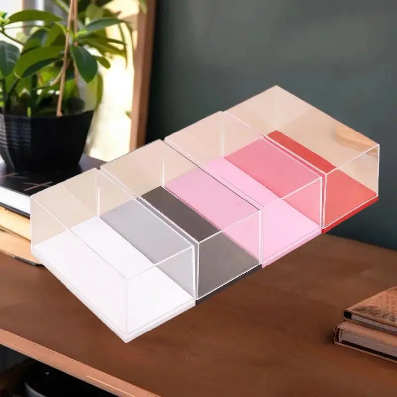 DIY Dustproof Display Rack Toy Transparent Acrylic Storage Box Qme